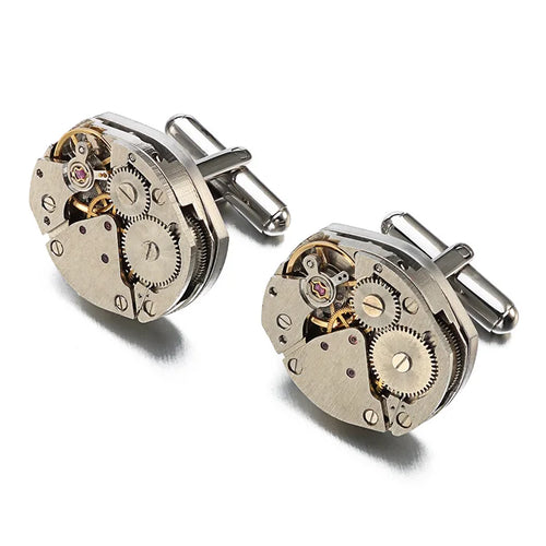 Brand Designer Watch Movement Cufflinks For Mens Business Wedding