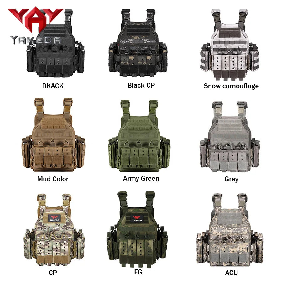Quick dismantling tactical training vest outdoor CS protective equipment combat vest camouflage suit