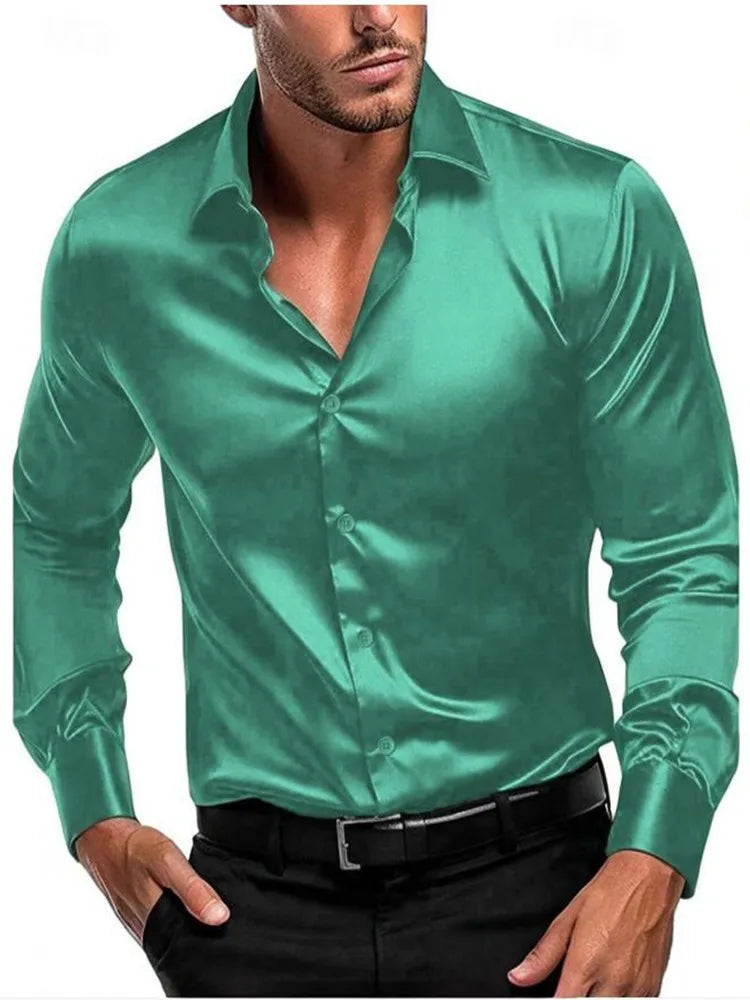 New business gentleman social fashion design shirt top Men's