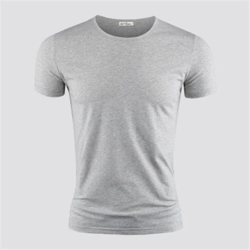 2025 Men's T Shirt Pure Color V Collar Short Sleeved Tops Tees Men