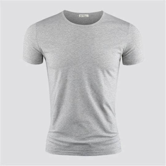 2025 Men's T Shirt Pure Color V Collar Short Sleeved Tops Tees Men
