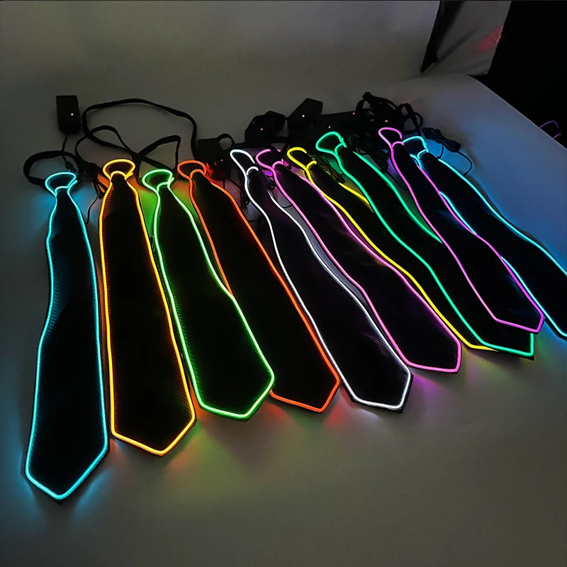 light up Men's hat and tie Led luminous Funny hat glowing Top Hat for Fluorescent club dance show props performances costumes