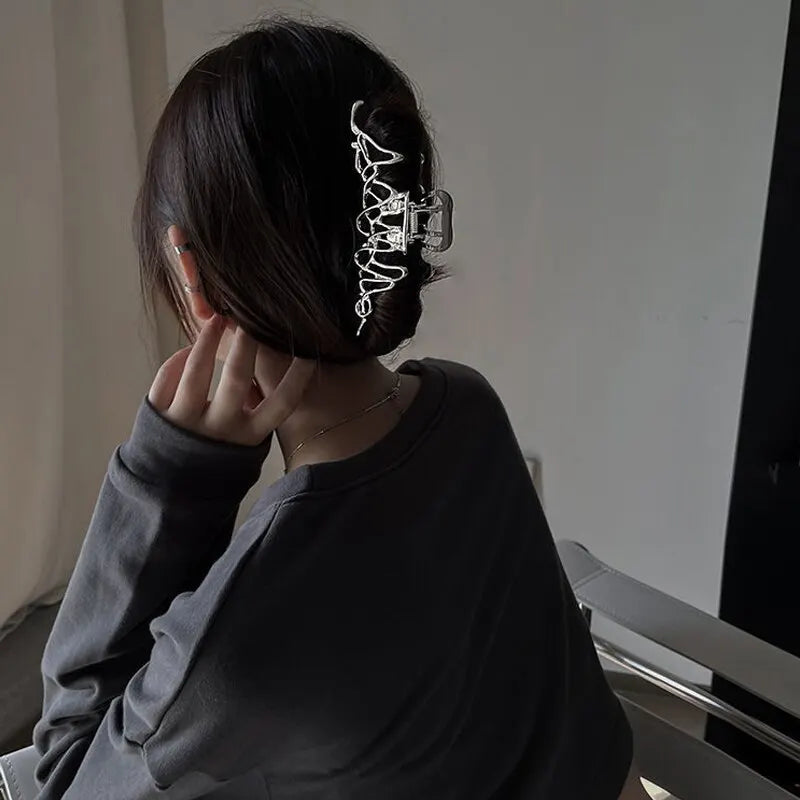 Large Metal Hair Claw Clip Irregular Hairpins Punk Style Hair Claws