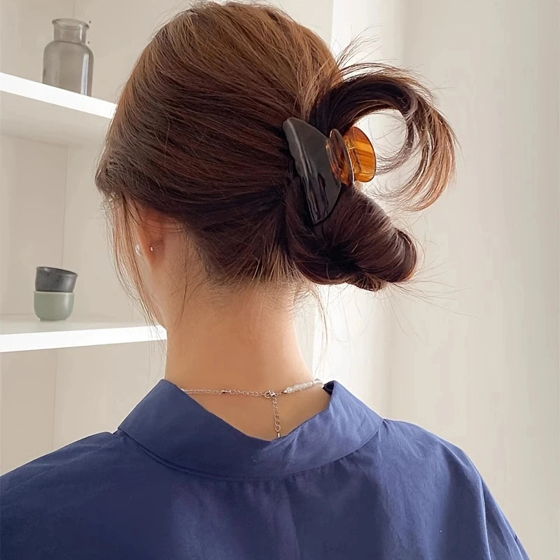 Elegant Acetate Hair Claw Medium Size Sweet Hair Clip Shark Clip Women