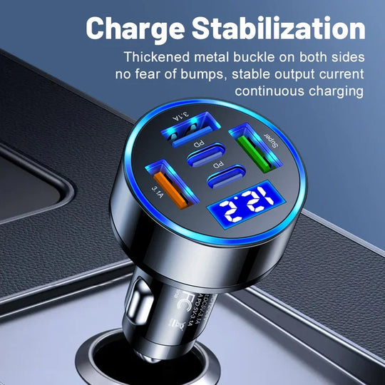 66/75W USB Car Charger Type C Fast Charging Phone Adapter For Xiaomi