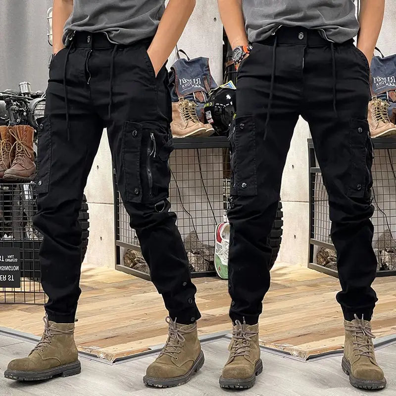 Military Tactical Cotton Cargo Pants for Mens Elastic Casual Trousers