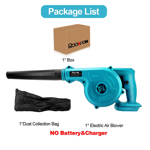 2 in 1 21V Cordless Electric Air Blower & Suction Leaf Computer Dust