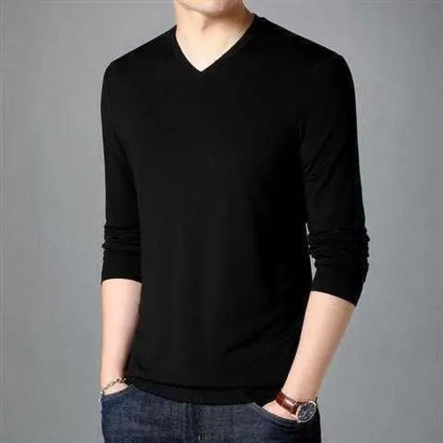 Oversize Smooth Shirts for Men 2023 New Arrival Jersey V-neck