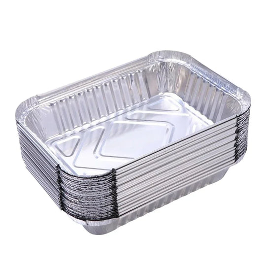 10pcs Disposable BBQ Drip Pans Aluminum Foil Grease Drip Pans