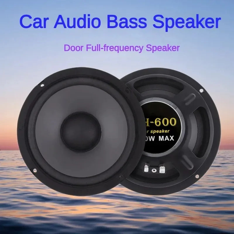 Car Audio Speaker 6 Inch 600W 2-Way Full Range Frequency Automotive Audio Loudspeaker Heavy Mid-bass Ultra-thin Modified Speaker