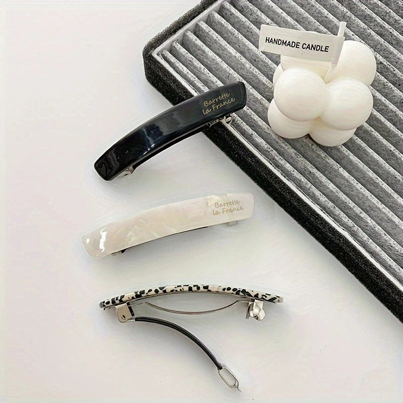 Acetate Hair Clip Elegant Hairgrip Colorful Geometric Barrettes