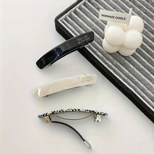 Acetate Hair Clip Elegant Hairgrip Colorful Geometric Barrettes