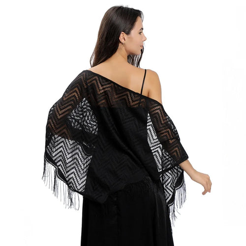 Triangle Scarf Fashion Lace Shawls Lady Cape Wraps Pure Color Wedding
