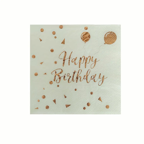 happy birthday Table Paper Napkins Elegant Tissue Beautiful Decor