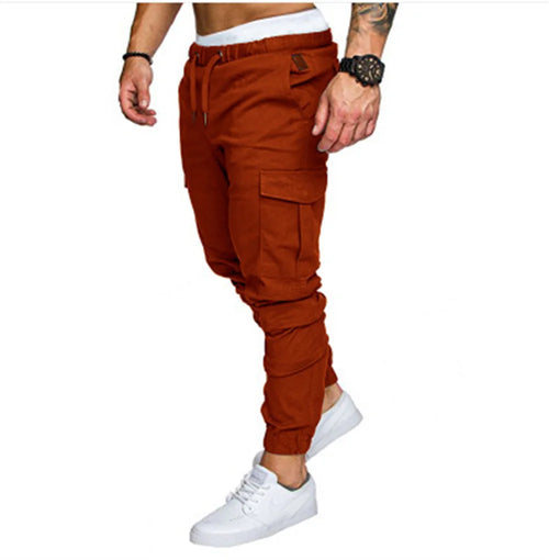 S-5XL New Men's Cargo Pants Tooling Multi Pocket Trousers Woven Fabric