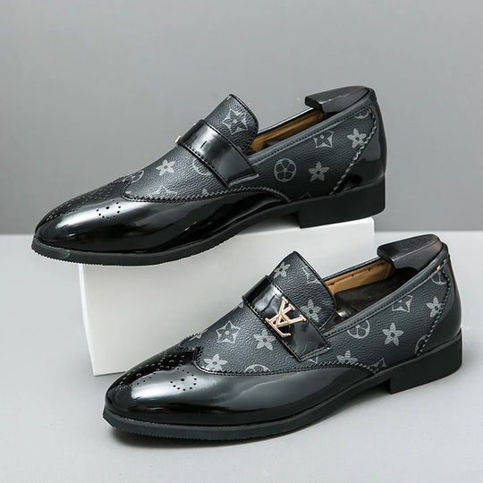 Summer British Slip-On Small Leather Shoes for Men, Lazy Korean Style Versatile Casual Leather Shoes for Men, Business Men's Sho