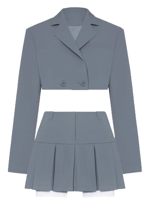 Taruxy Green New Blazers For Women Cropped Coats Jacket Summer Casual