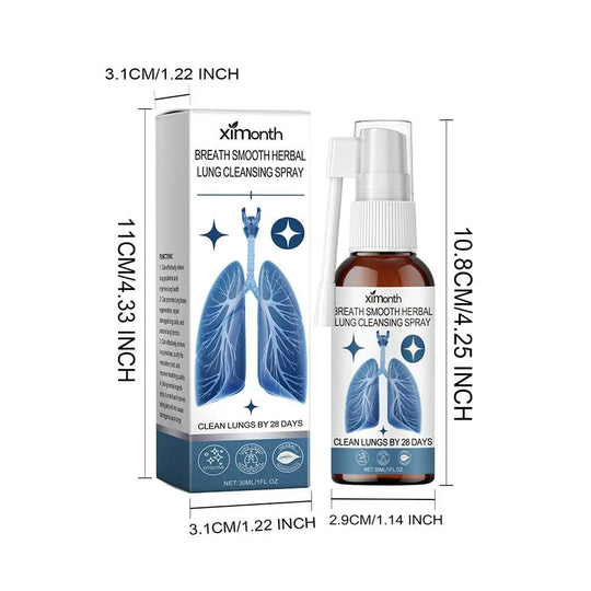 New 30ml Herbal Lung Cleanse Mist Powerful Lung Support Spray Herbal & Breathe Health Care Mist Herbal Cleanse Cleanse Lung B1J9