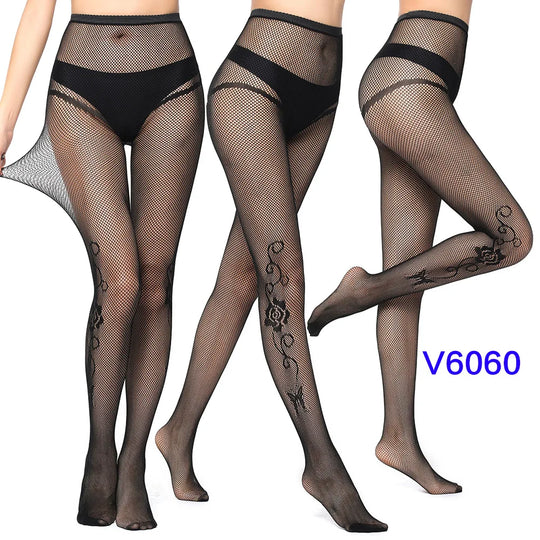 SIMPLEJEWEL Halloween Hot Women Sexy Gothic Fishnet Tights Stars Rose