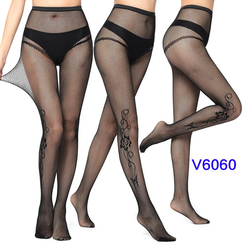 SIMPLEJEWEL Halloween Hot Women Sexy Gothic Fishnet Tights Stars Rose