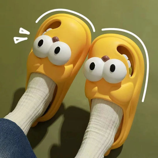Eyeshine Large Eye Women Slippers Waterproof Lightweight Shower Sandals Fashion House Slippers Lovely Cozy Unisex Cartoon Slipper