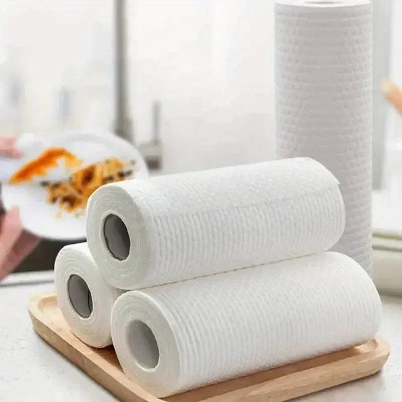 500/50pcs Reusable Paper Towel Kitchen Disposable Rags Non-Woven Cleaning Cloths Washing Dishcloths Rag Cloth Towels Non-stick Scouring Pads