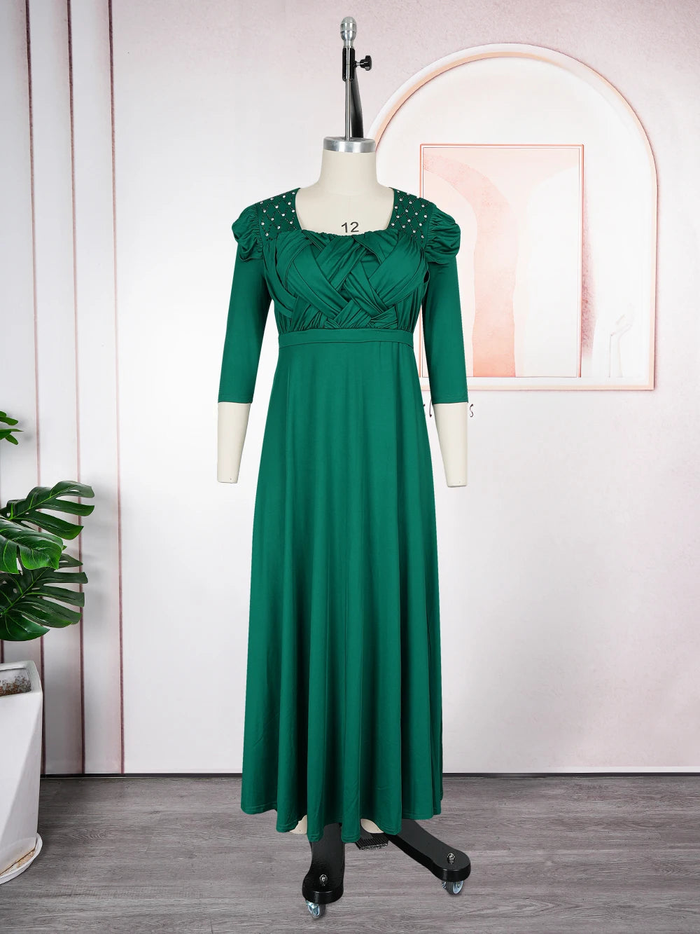 Curvy Elegant African Maxi Dress Half Sleeve Wedding Evening Gown for Women 2026 New Fashion Turkey Muslim Party Dress