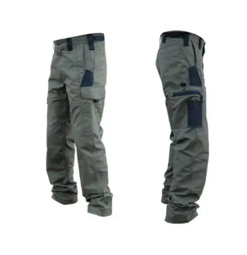 Wear Resistant Work Pant Man Multi-pocket Straight Cargo Trousers