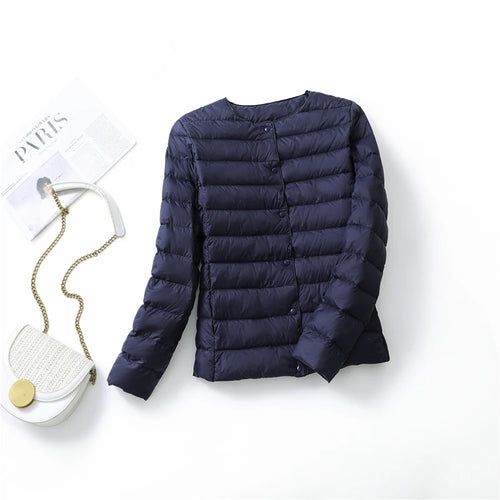 2024 New Arrivals Autumn Winter Warm Women White Duck Down Slim