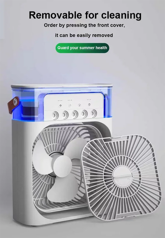 NEW Portable Humidifier Fan Air Conditioners USB Electric Fan LED Night Light Water Mist Fun 3 In 1 Air Cooler Humidifie ForHome