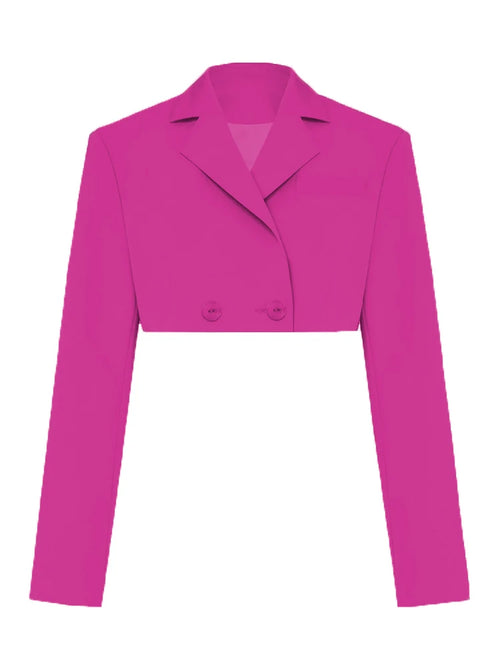 Taruxy Green New Blazers For Women Cropped Coats Jacket Summer Casual