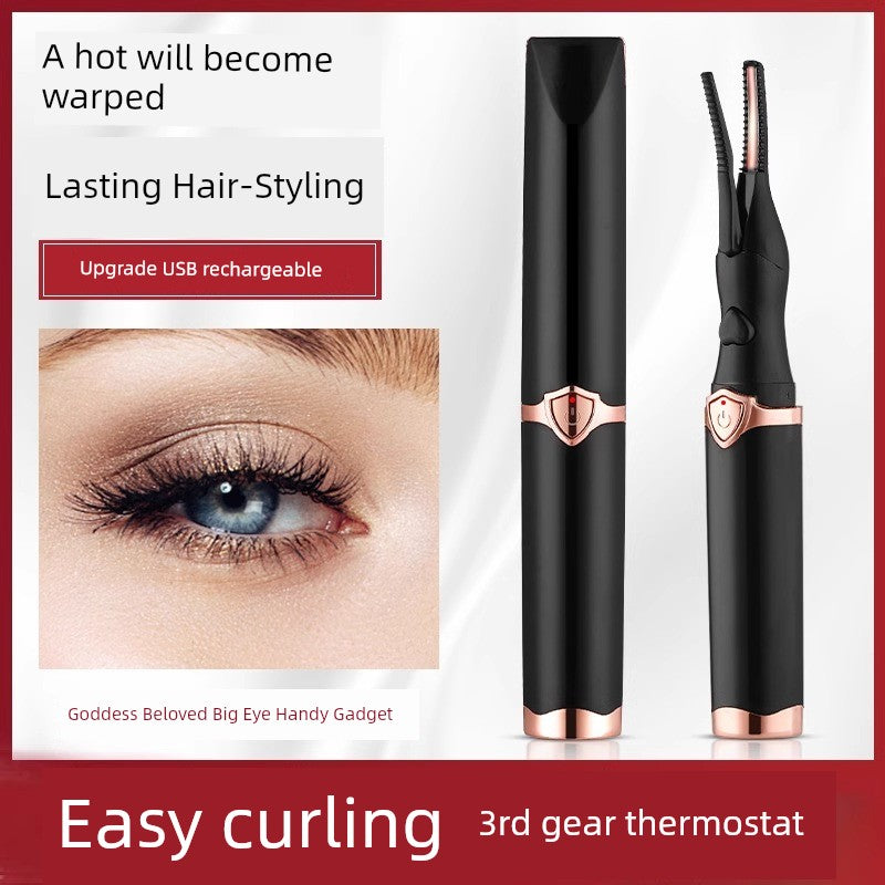 [One Ironing Will Be Warped] Electric Eyelash Curler Electric Heating Electric Heating Eyelash Perm Handy Gadget Charging Lasting Hair-Styling Curler