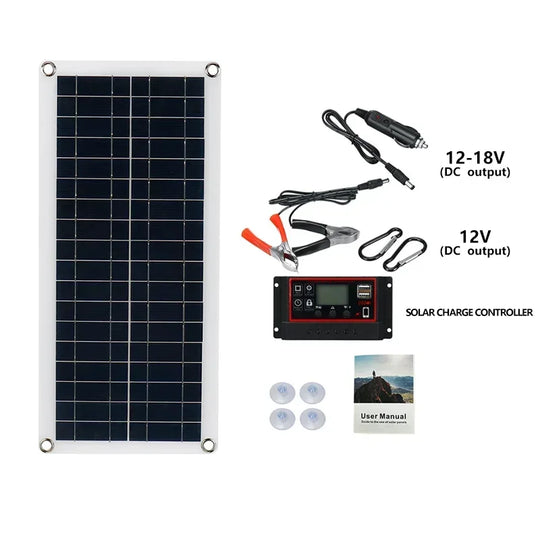 20W-1000W Solar Panel 12V Solar Cell 100A Controller Solar Panel for