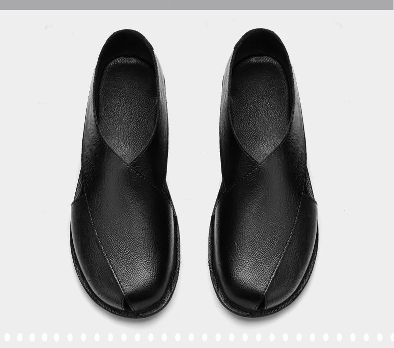 CLOHOO Men Sandals Summer Genuine Leather High Quality Roman Shoes Breathable Casual Non-Slip Male Slippers Free Shiping Shoes