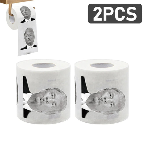 Novelty Donald Trump Kiss Printed Toilet Paper Roll Prank Joke Napkin