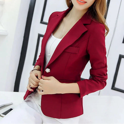 Black Women Blazer 2024 Formal Slim Blazers Lady Office Work Suit