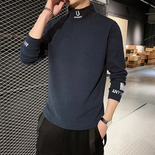 2023 Cashmere T-Shirts Men Long Sleeve Embroidery Letter T Shirt Homme