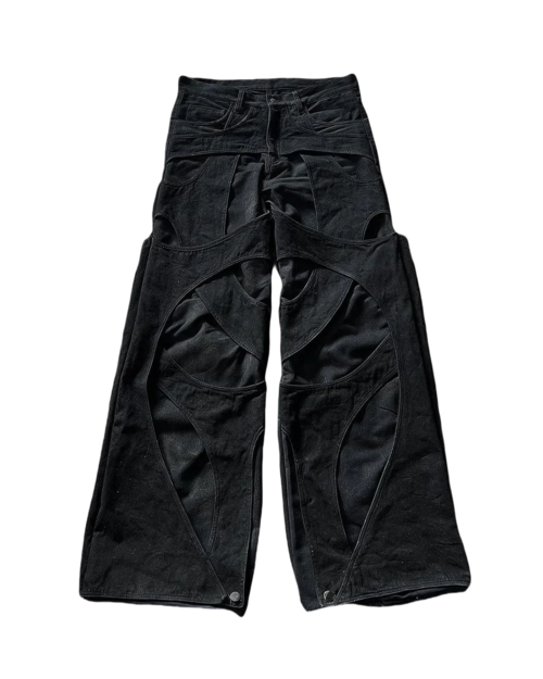 Black Ripped Y2k Baggy Jeans Harajuku Hip Hop High Waist Denim Pants