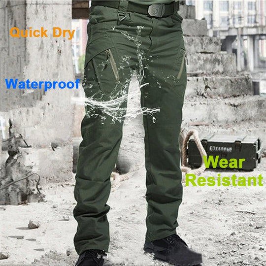 Men City Pants Cargo Trousers Multi-pocket Waterproof Wear-resistant