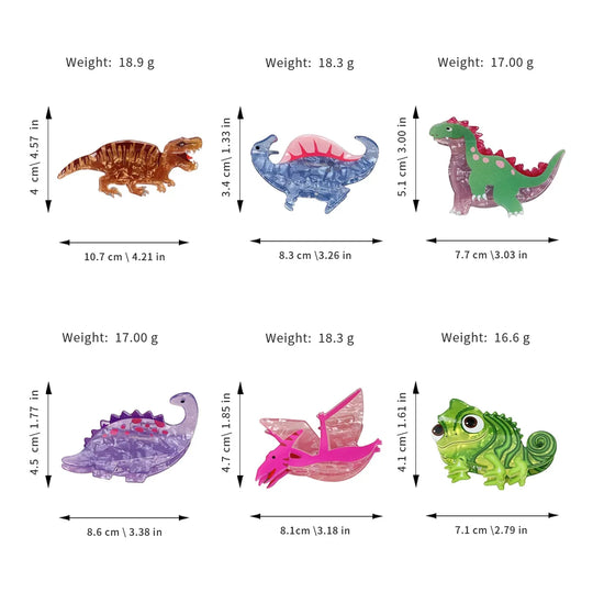 Creative hair claw clip Animal hair clips Dinosaur hair claws Cartoon