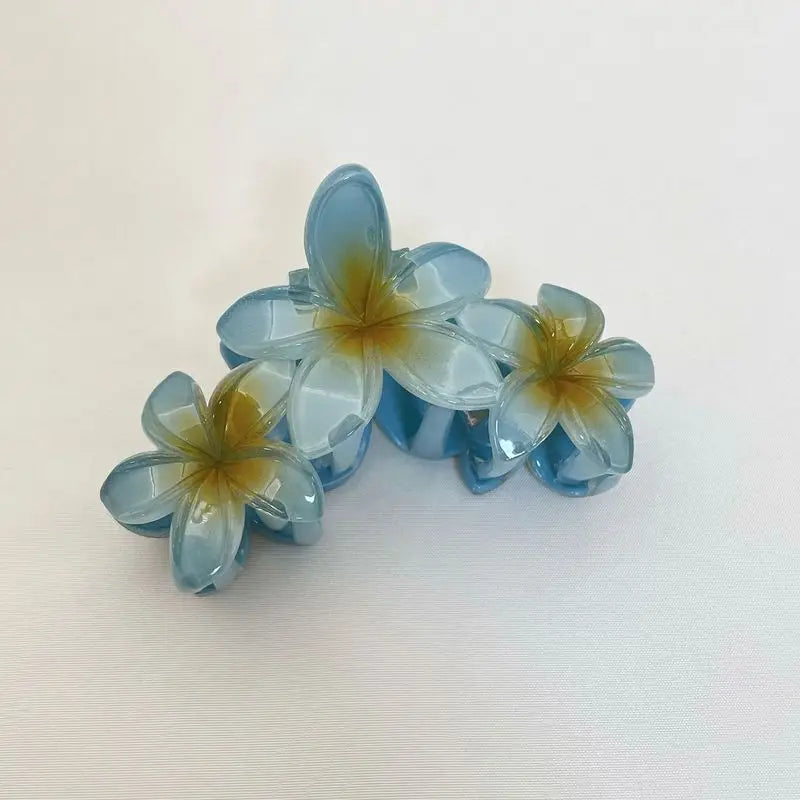 1pc Conjoined egg flower claw clip beach vacation flower hair clip,