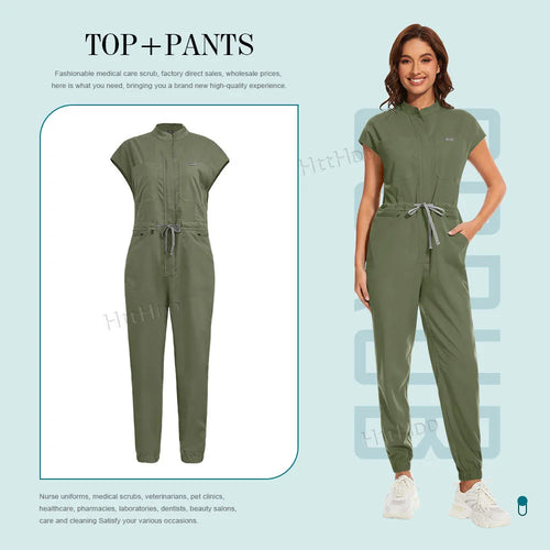 Wholesale Medical Apparel Scrub Uniform Women Short Sleeved Scrubs