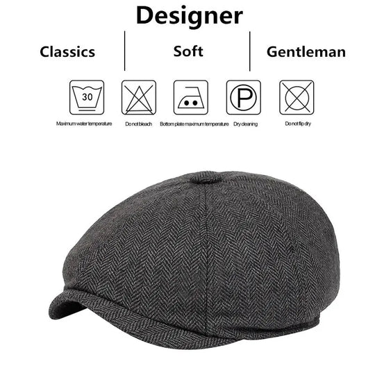 Retro Newsboy Caps Men British Painters Hats Autumn Winter Berets