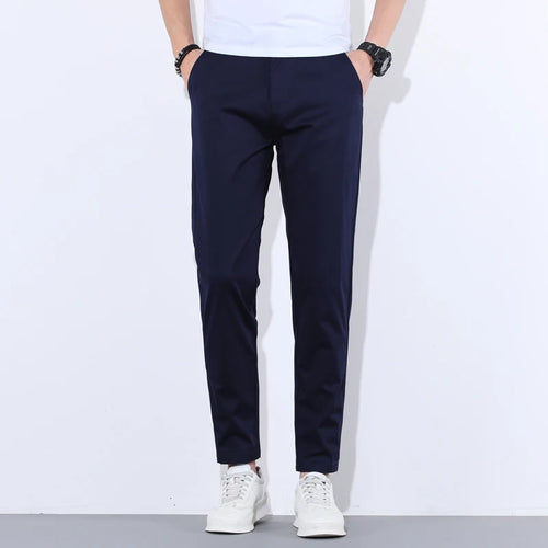 HIQOR Man Pants 9 Colors Mens Casual Long Pants Summer Thin Cotton