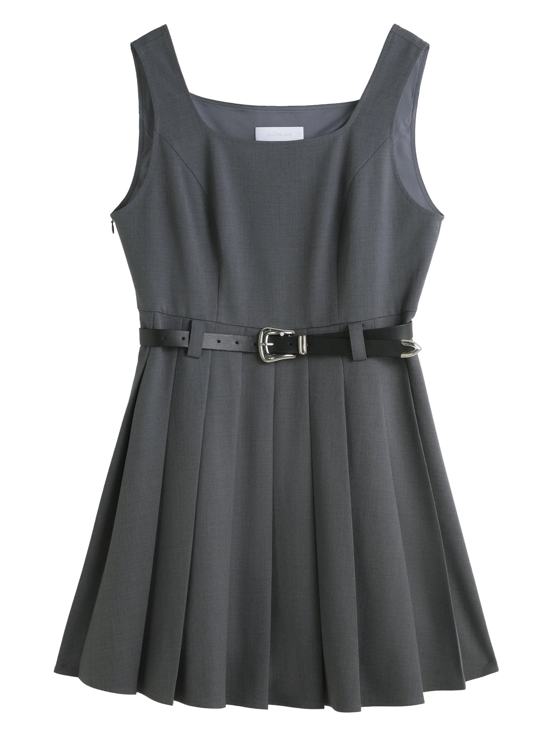 DUSHU Plus Size Dark Gray Blazer Skirt Suit Office Outfit 2024 Autumn