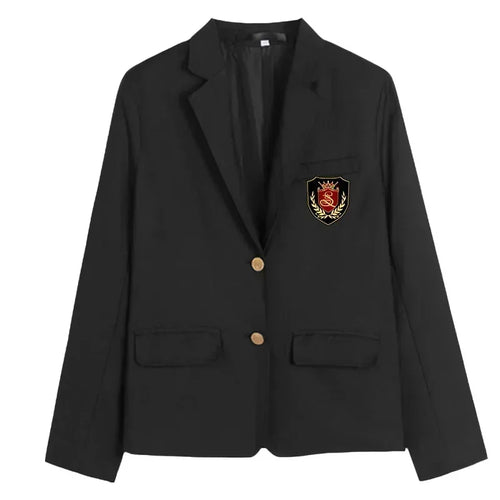 Korean School Uniform Navy Blue Blazer Japanese High School Uniform
