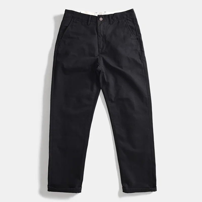2025 Spring and Autumn New American Retro Woven Twill Chino Cargo