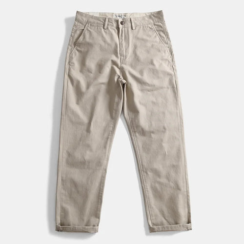 2025 Spring and Autumn New American Retro Woven Twill Chino Cargo