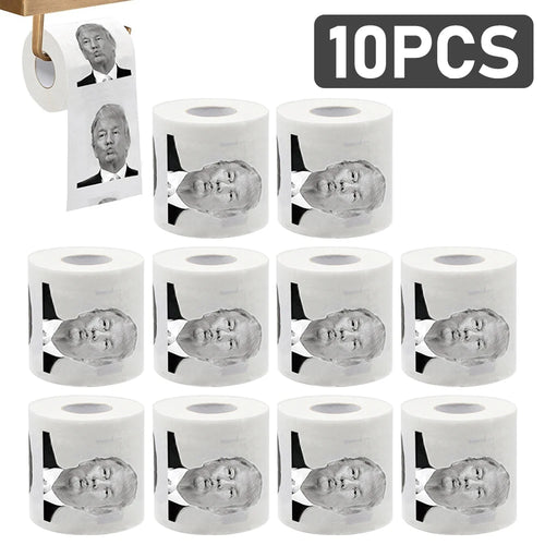 Novelty Donald Trump Kiss Printed Toilet Paper Roll Prank Joke Napkin