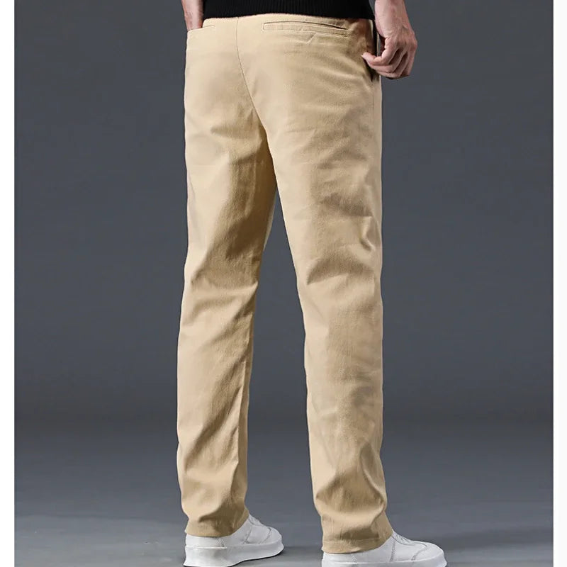 98% Cotton Men's Chinos & Casual Pants, Khaki Pants, Loose Straight ,